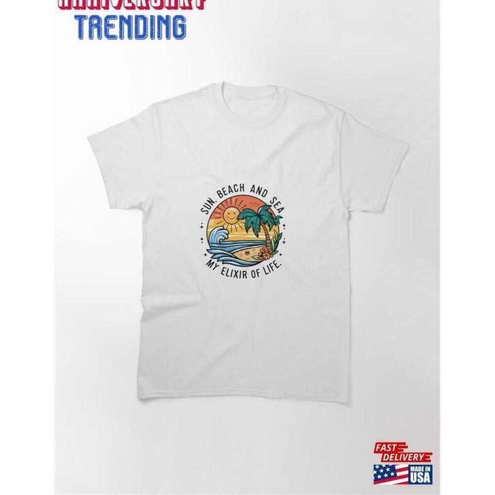 Sun Beach And Sea Classic Tshirt